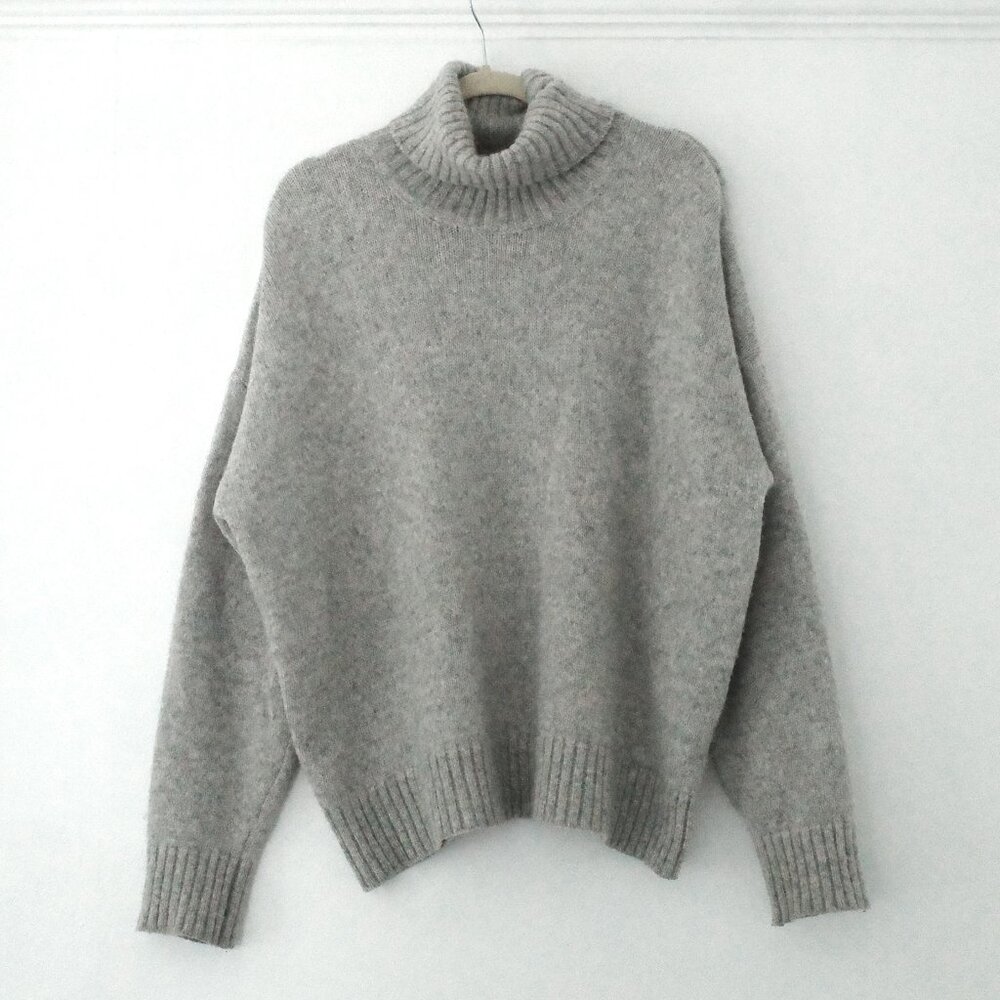 AMI Oversized Turtleneck, Grey